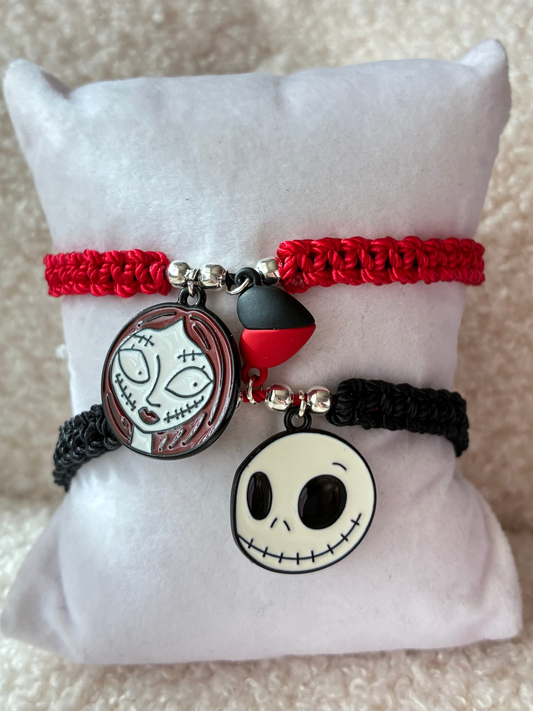 Jack and Sally Matching Bracelets